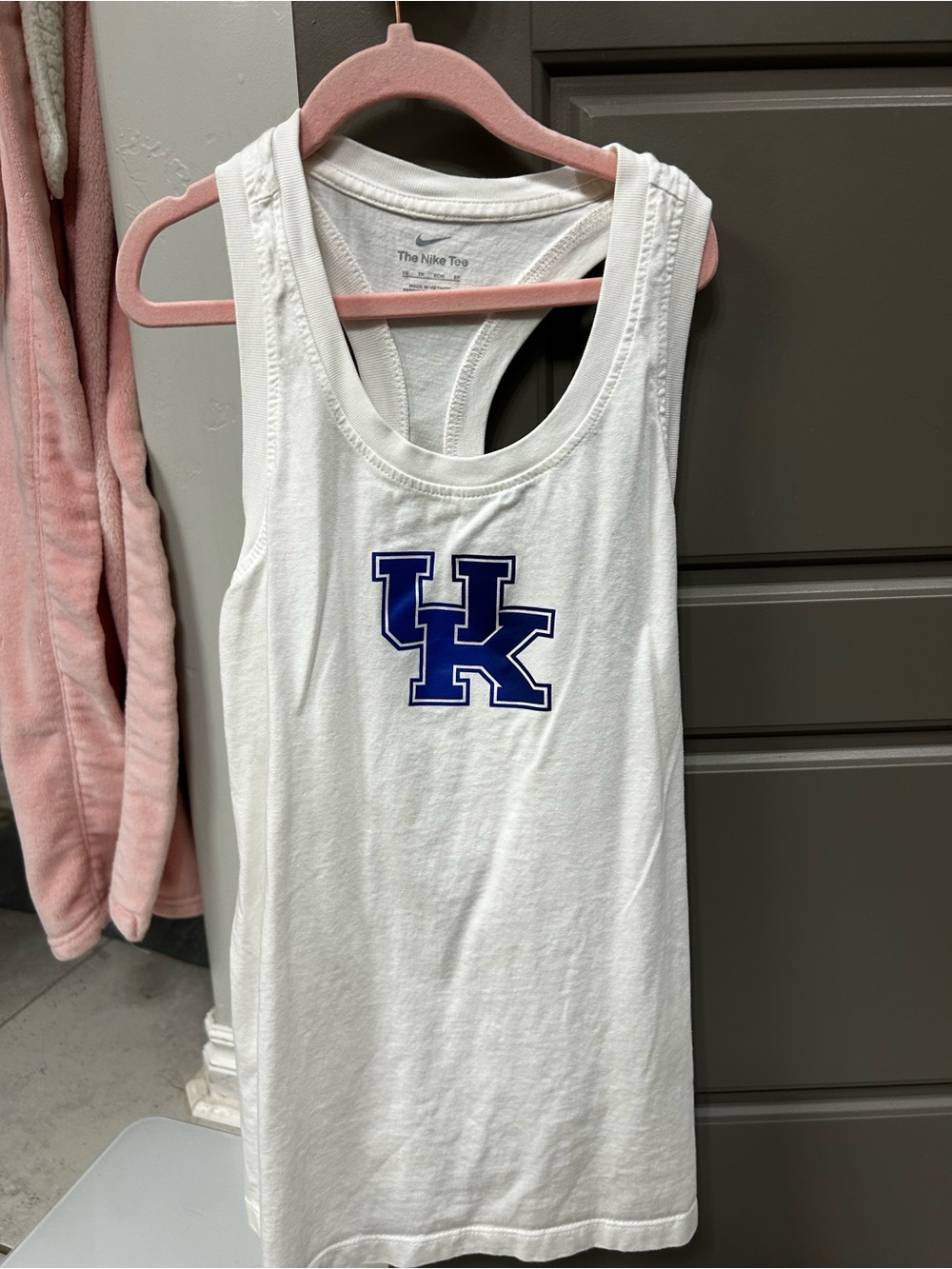 Nike White Tank Top with Blue UK Logo